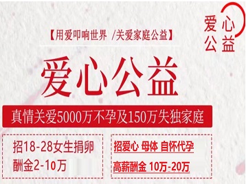 北塔捐卵助孕生子 爱心志愿者招募